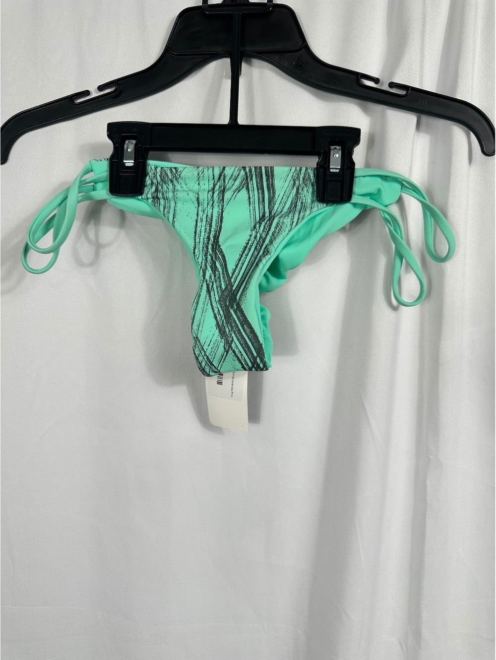 Doll and Company Tahiti Reversible Mint & Mint Brushstroke Print Micro Bottom S